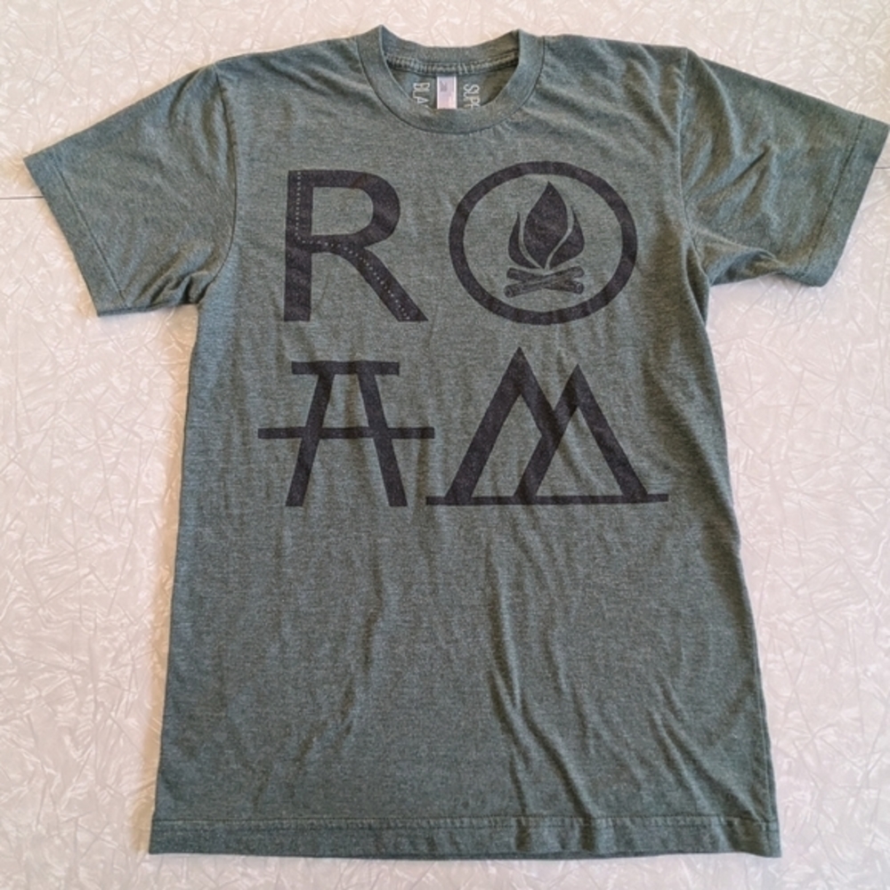 American‎ Apparel S ROAM Green 50/50 Tee
